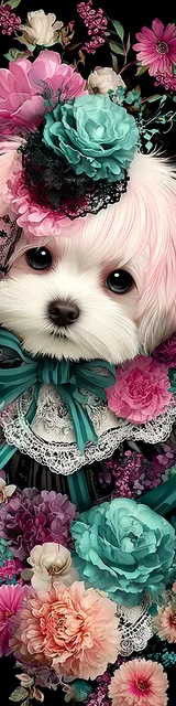 Free printable dog bookmark featuring puppy dog eyes shih tzu